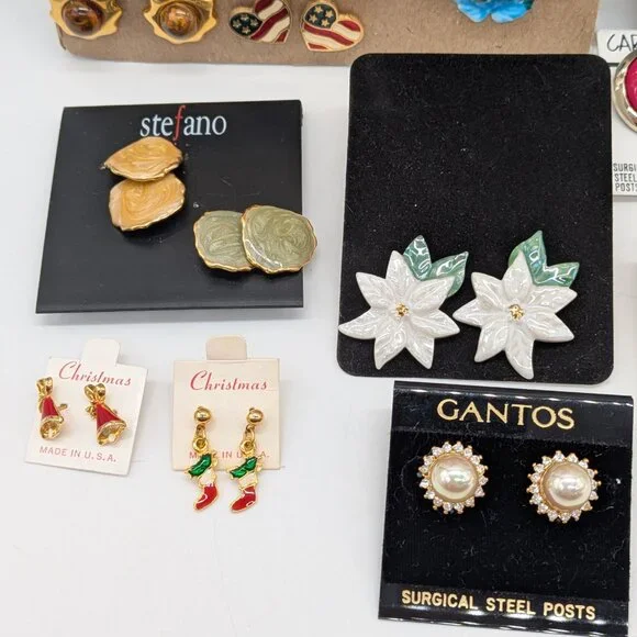 Vintage 80s & 90s reseller earrings 50+ bundle - Picture 8 of 8